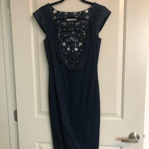 Navy Jewel Dress - French Connection